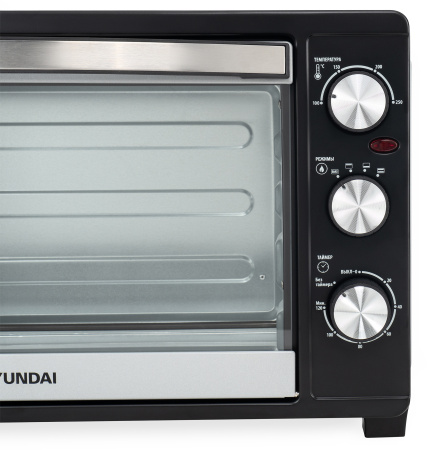 Мини-печь Hyundai MIO-HY074 30л. 1500Вт серебристый/черный