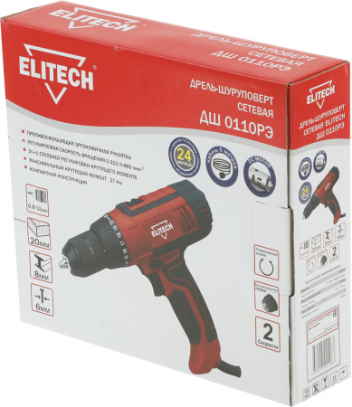 Шуруповерт Elitech ДШ 0110РЭ 100Вт патрон:быстрозажимной (179136)