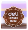 Ластик Deli EH302 прямоугольный 35x35x35мм ассорти индивидуальная картонная упаковка