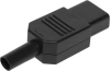 Вилка Lanmaster LAN-IEC-320-C13 (упак.:1шт) 1м черный