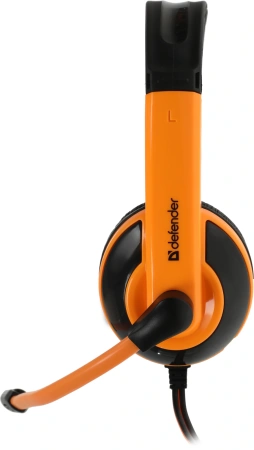 Наушники с микрофоном Defender Warhead G-120 оранжевый/черный 2м накладные оголовье (64099)