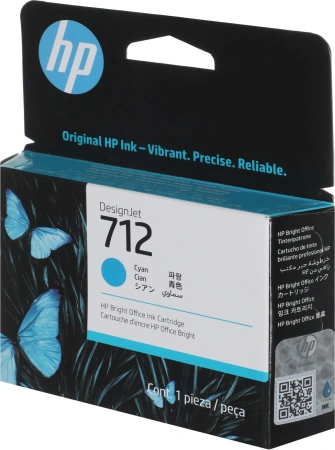Картридж струйный HP 712 3ED67A голубой (29мл) для HP DJ Т230/630