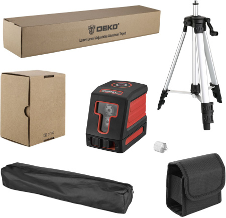 Уровень лазер. Deko DKLL11 SET 2 2кл.лаз. 635нм цв.луч. красный (065-0271)