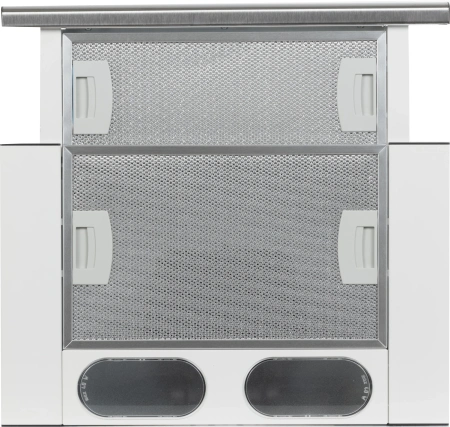 Вытяжка встраиваемая Elikor Интегра 45П-400-В2Л белый/нержавеющая сталь управление: кнопочное (1 мотор)