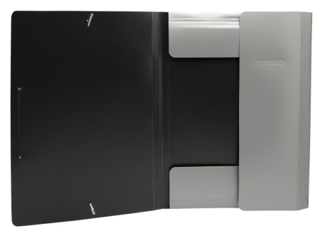 Папка на резинке Silwerhof Perlen 311918-77 A4 песок полипропилен 0.6мм серебристый металлик