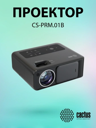 Проектор Cactus CS-PRM.01B.Full HD LCD 700Lm ANSI (1920x1080) 2500:1 ресурс лампы:50000часов 2xUSB typeA 2xHDMI 1.8кг