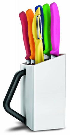 Набор ножей кухон. Victorinox 6.7127.6L14 с подставкой ассорти подар.коробка