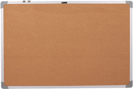Доска пробковая Deli E39053 пробка коричневый 60x90см алюминиевая рама