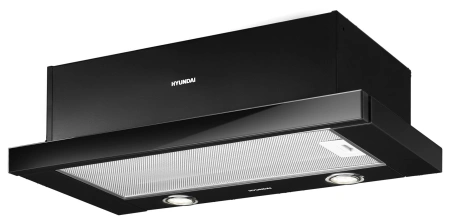 Вытяжка встраиваемая Hyundai HBH 6236 BG черный управление: кулисные переключатели (1 мотор)