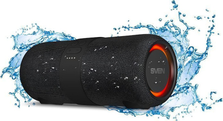 Колонка порт. Sven PS-340 черный 24W 2.0 BT/3.5Jack/USB 10м 3600mAh (SV-021283)