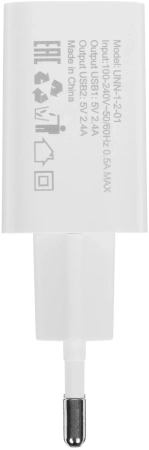 Сетевое зар./устр. Wiiix UNN-1-2-01 2.4A универсальное белый