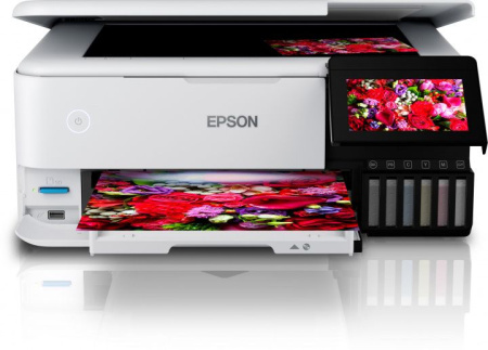МФУ струйный Epson L8160 (C11CJ20404/403/402) A4 Duplex Net WiFi белый