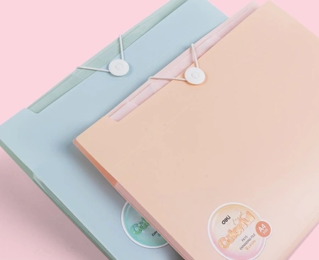 Папка-портфель Deli Colorful EF615 на резинке 8 отдел. A4 полипропилен ассорти