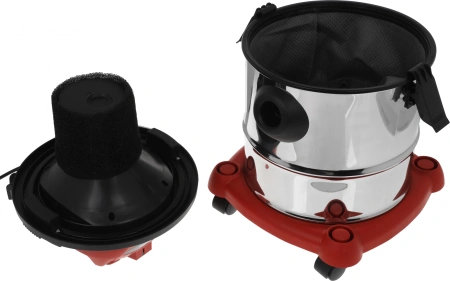 Строительный пылесос Elitech ПС 020 (E1302.003.00) 1200Вт (уборка: сухая/сбор воды) красный