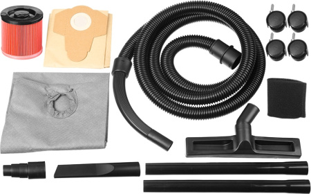 Строительный пылесос Зубр ПУ-30-1400 М3 1400Вт (уборка: сухая/влажная) серый