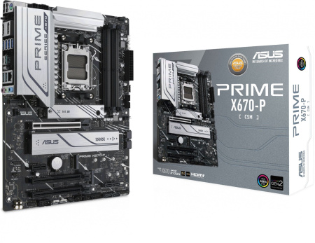 Материнская плата Asus PRIME X670-P-CSM SocketAM5 AMD X670 4xDDR5 ATX AC`97 8ch(7.1) 2.5Gg RAID+HDMI