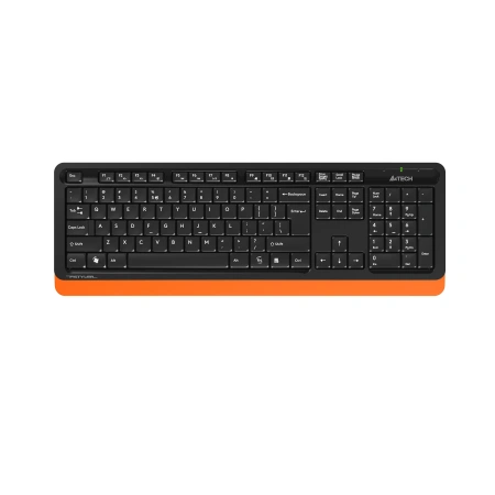 Клавиатура + мышь A4Tech Fstyler FG1010 клав:черный/оранжевый мышь:черный/оранжевый USB беспроводная Multimedia (FG1010 ORANGE)