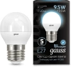 Лампа светодиодная Gauss 9.5Вт цок.:E27 шар 220B 4100K св.свеч.бел.нейт. P45 (упак.:1шт) (105102210)