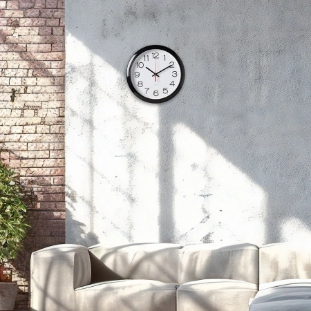 Часы настенные аналоговые Бюрократ WallC-R78PN D29см черный (WALLC-R78PN29/BLACK)