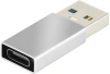 Адаптер Buro ver3.0 USB A(m) USB Type-C (f) (BU-USB3-AM-CF) серебристый