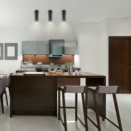 Светильник Gauss Overhead HD029 потолоч. 3000K цв.св.:бел.теп. черный