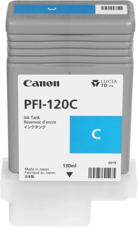 Картридж струйный Canon PFI-120 C 2886C001 голубой (130мл) для Canon imagePROGRAF TM-200/205