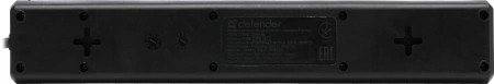 Сетевой фильтр Defender DFS 155 5м (6 розеток) черный (коробка)
