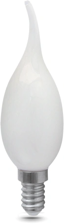 Лампа филам. Gauss Filament 5Вт цок.:E14 (упак.:10шт) свеча 220B св.свеч.бел.теп. (104201105)