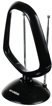 Антенна телевизионная Hyundai H-TAI320 30дБ активная черный каб.:1.85м