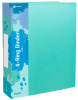 Папка панорама на 4-х кольцах Бюрократ Pastel PAST0740/4RGRN A4 пластик 0.7мм кор.40мм торц.карм с бум. встав мятный