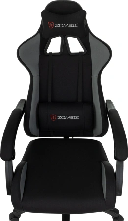 Кресло игровое Zombie Void черный/серый с подголов. крестов. пластик