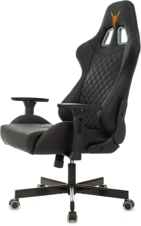 Кресло игровое Knight ARMOR черный ромбик эко.кожа с подголов. крестов. металл