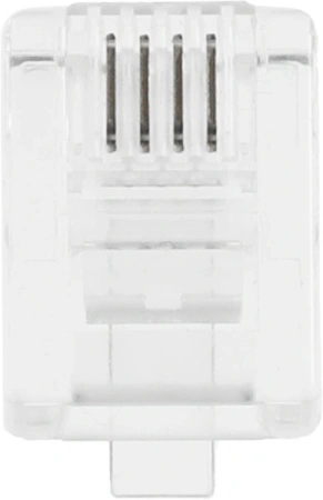 Коннектор Lanmaster (TWT-PL12-6P4C/100) UTP кат.3 RJ12 прозрачный (упак.:100шт)