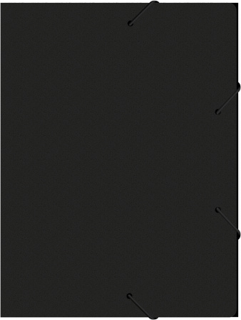 Папка-короб на резинке Бюрократ -BA25/05BLCK пластик 0.5мм корешок 25мм A4 черный