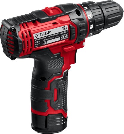 Дрель-шуруповерт Зубр ДШЛ-125-21 аккум. патрон:быстрозажимной