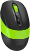 Мышь A4Tech Fstyler FG10CS Air черный/зеленый оптическая (2000dpi) silent беспроводная USB для ноутб