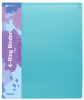 Папка панорама на 4-х кольцах Бюрократ Pastel PAST0740/4RBLUE A4 пластик 0.7мм кор.40мм торц.карм с бум. встав голубой