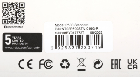 Флеш карта microSDHC 16Gb Class10 Netac NT02P500STN-016G-R P500 + adapter