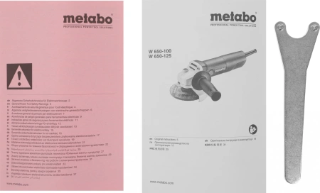 Углошлифовальная машина Metabo W 650-125 650Вт 11000об/мин рез.шпин.:M14 d=125мм (603602950)
