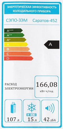 Холодильник Саратов 452 КШ-122/15 белый (однокамерный)