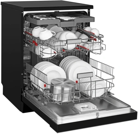 Посудомоечная машина Weissgauff DW 6140 черный/серебристый (полноразмерная) инвертер