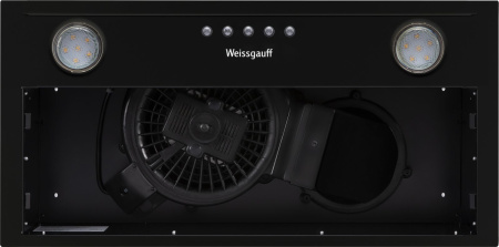 Вытяжка встраиваемая Weissgauff Alpha 50 PB BL черный управление: кнопочное (1 мотор)