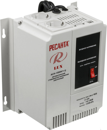 Стабилизатор напряжения Ресанта АСН-1500Н/1-Ц однофазный серый (63/6/20)
