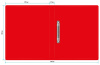 Папка на 2-х кольцах Buro -ECB413/2RRED A4 пластик 0.5мм красный