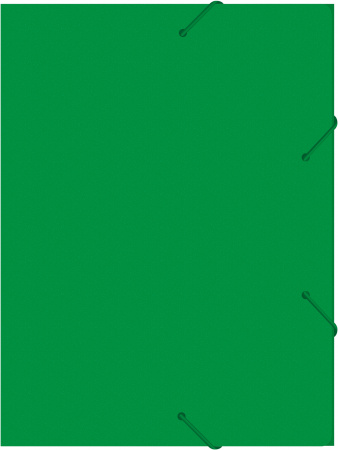 Папка-короб на резинке Бюрократ -BA40/07GRN пластик 0.7мм корешок 40мм A4 зеленый