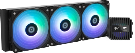 Система водяного охлаждения Zalman Alpha2 A36 ARGB Soc-AM5/AM4/1151/1200/2066/2011/1700 черный 4-pin 29.7dB Al LCD 350W Ret (ALPHA2 A36 BLACK)