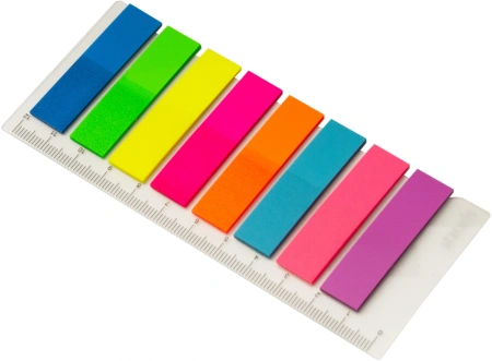 Закладки самокл. пластиковые Stick`n 27086 45x12мм 8цв.в упак. 10лист