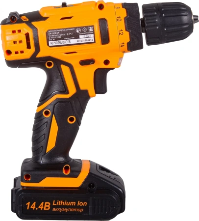 Дрель-шуруповерт Вихрь ДА-14,4Л-2К аккум. патрон:быстрозажимной (кейс в комплекте) (72/14/8)