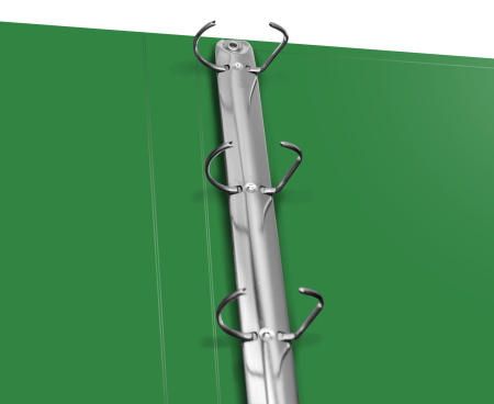 Папка на 4-х кольцах Бюрократ -0818/4RGRN A4 пластик 0.7мм кор.18мм внутр. с вставкой зеленый