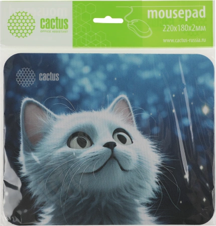 Коврик для мыши Cactus White Cat 220x180x2мм (CS-MP-P06XS)